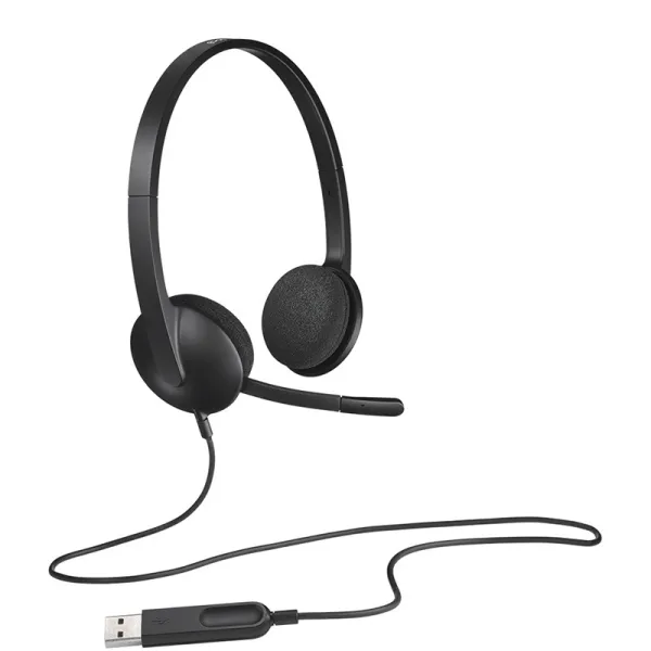 Гарнитура USB H340, чёрная Logitech (981-000475) - Фото 5