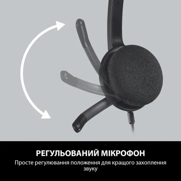 Гарнитура USB H340, чёрная Logitech (981-000475) - Фото 8