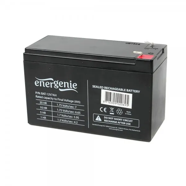 Акумулятор для ДБЖ 12В, 7 Aг Energenie (BAT-12V7AH)