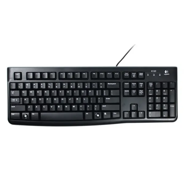 Клавіатура USB K120, Ukr, чорна Logitech (920-002643) - Фото 1