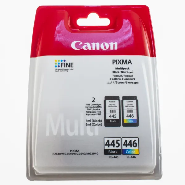 Комплект картридж PG-445 чорний + картридж CL-446 кольоровий Canon (8283B004/8283B008) - Фото 7