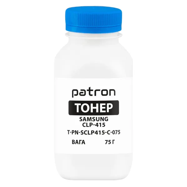 Тонер Samsung CLP-415 флакон, 75 г, голубой Patron (PN-SCLP415-C-075)