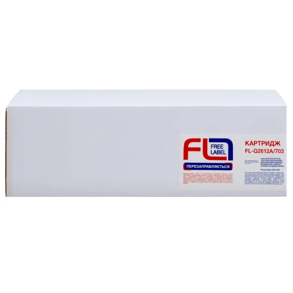 Картридж сумісний HP 12A (Q2612A)/Canon 703 Free Label (FL-Q2612A/703) - Фото 1