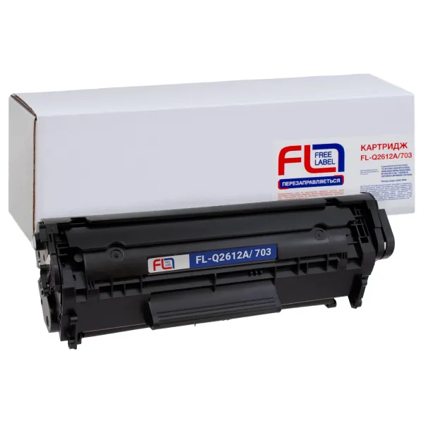 Картридж сумісний HP 12A (Q2612A)/Canon 703 Free Label (FL-Q2612A/703) - Фото 4
