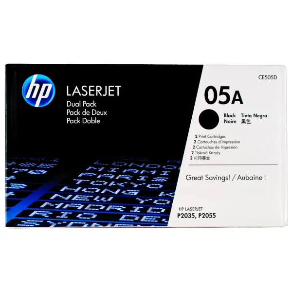 Картридж 05A чорний HP (CE505D) - Фото 2
