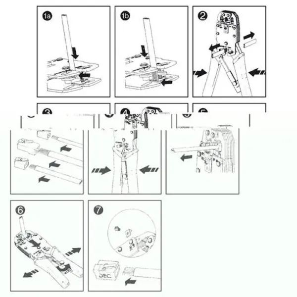 Інструмент обтискний, RJ45/RJ12/RJ11 Digitus (DN-94004) - Фото 3