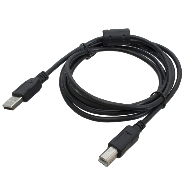 Кабель для принтера USB 2.0 AM/BM 1,8м, черный, с ферритом Patron (PN-AMBM-18F) - Фото 5