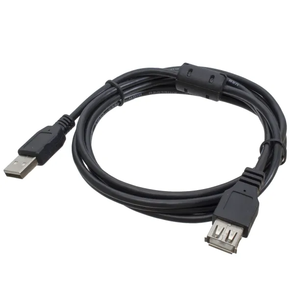 Удлинитель USB 2.0 AM/AF 1,8 м, черный, с ферритом Patron (PN-AMAF-18F) - Фото 5