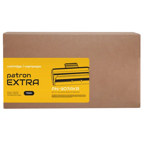 Картридж сумісний HP 307A (CE740A) чорний Extra Patron (PN-307AKR) - Фото 1