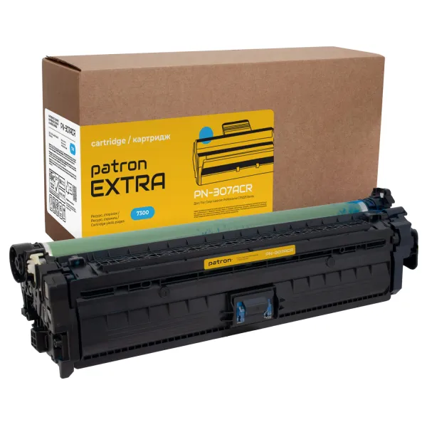 Картридж сумісний HP 307A (CE741A) блакитний Extra Patron (PN-307ACR) - Фото 2
