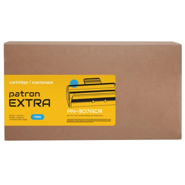 Картридж сумісний HP 307A (CE741A) блакитний Extra Patron (PN-307ACR) - Фото 2