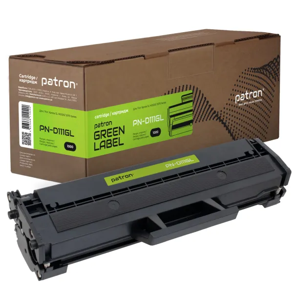 Картридж совместимый Samsung MLT-D111S (SL-M2020) Green Label Patron (PN-D111GL) - Фото 2