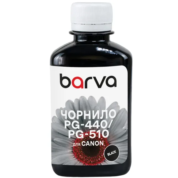 Чорнило сумісне для Canon PGI-520/PG-440/PG-510 спеціальне 180 г, пігментне, чорне Barva (C520-089) - Фото 48