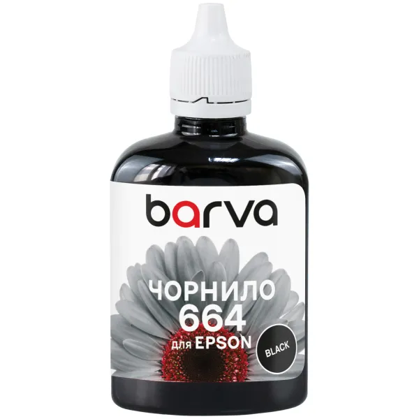 Чернила для Epson EcoTank L121/L132/L3050, совместимые 664 BK, специальные, 90 г, водорастворимые, черные Barva (L100-398) - Фото 15