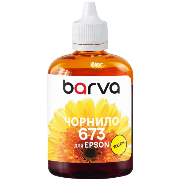 Чернила совместимые для Epson 673 Y специальные 90 г, водорастворимые, желтые Barva (L800-414) - Фото 21