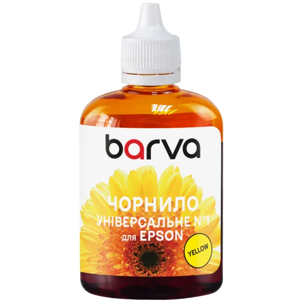 Чернила совместимые для Epson универсальные №1 90 г, водорастворимые, желтые Barva (EU1-450) - Фото 32