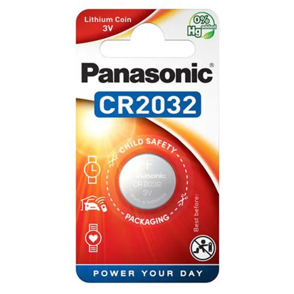 Батарейка CR2032 литиевая блистер, 1 шт,  Panasonic (CR-2032EL/1B) - Фото 12