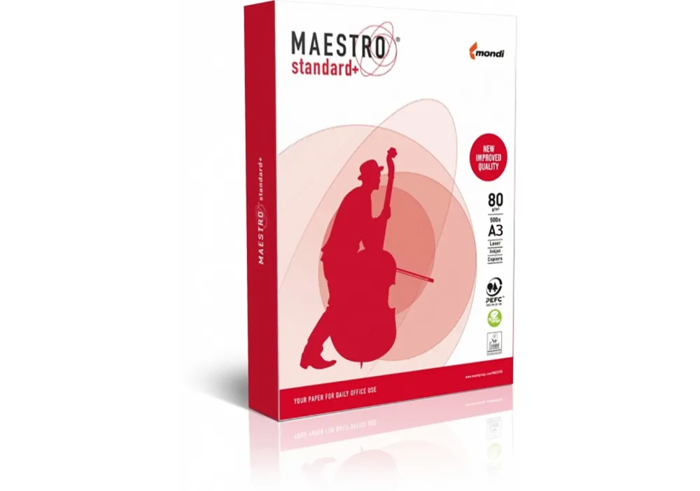 Бумага офисная A3, 80г/м, 500 л Класс В Maestro Standart+ (MS.A3.80.ST) Бумага офисная A3, 80г/м, 500 л Класс В Maestro Standart+ (MS.A3.80.ST)