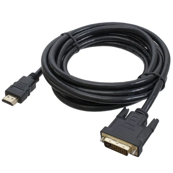 Кабель DVI-HDMI (DVI-D 24+1 M TO HDMI M) 3 м Patron (PN-DVI-HDMI-30) - Фото 2