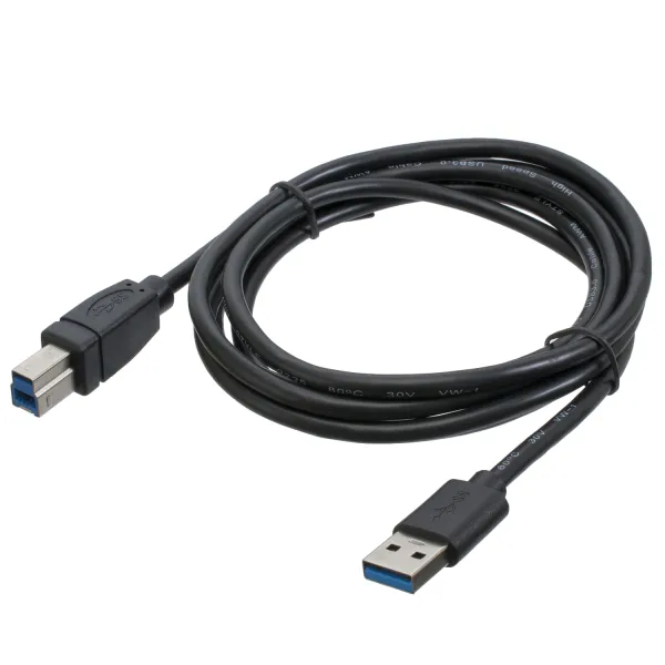 Кабель для принтера USB 3.0 AM/BM 1,8 м, черный Patron (PN-AMBM-USB3-18) - Фото 2