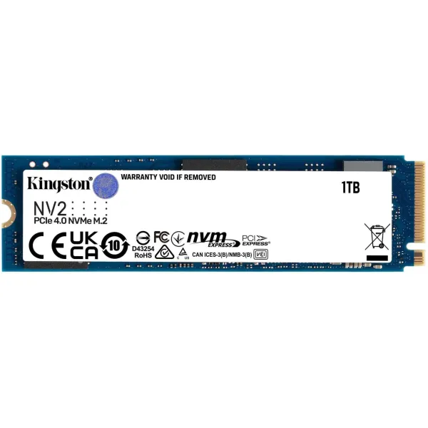 Накопитель SSD NV2 1TB, M.2, PCIe 4.0 Kingston (SNV2S/1000G)