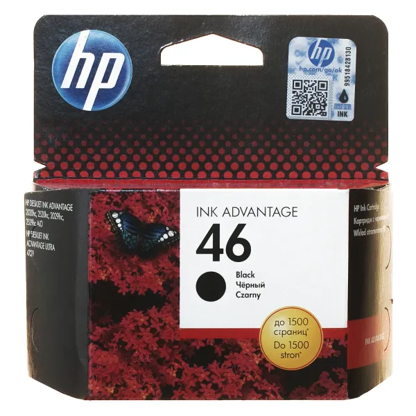 Картридж №46 Ultra Ink Advantage черный HP (CZ637AE) - Фото 1