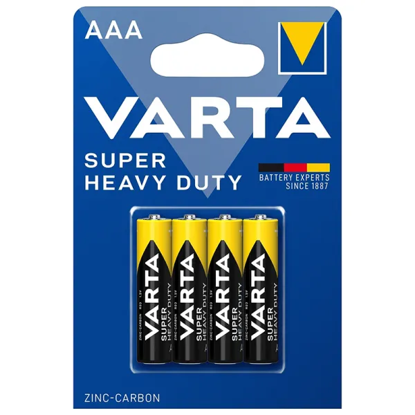 Батарейка AAA-R03 угольно-цинковая, Superlife Varta (02003101414) (цена за 1 шт) - Фото 1