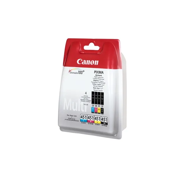 Комплект картриджів CLI-451 чорний, блакитний, пурпуровий, жовтий Canon (6524B004) - Фото 7