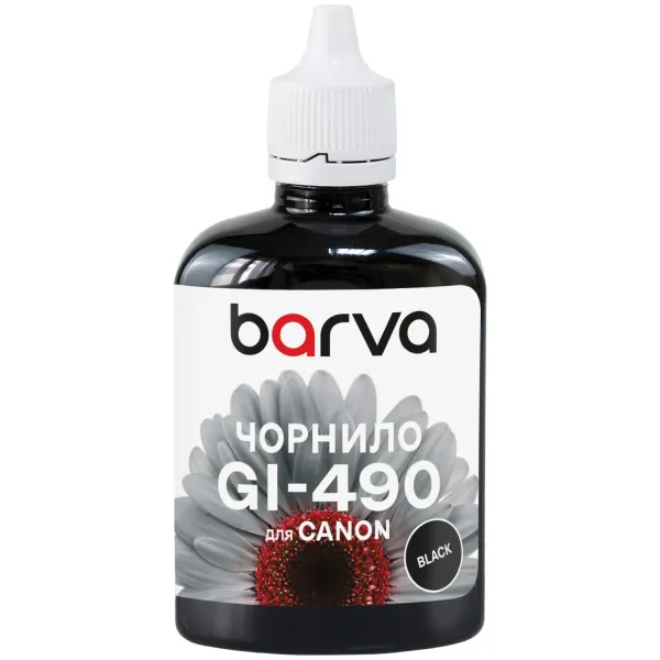 Чорнило для Canon Pixma G1411/G2411/G3411, сумісне GI-490 BK, спеціальне, 90 г, пігментне, чорне Barva (G490-507) - Фото 6