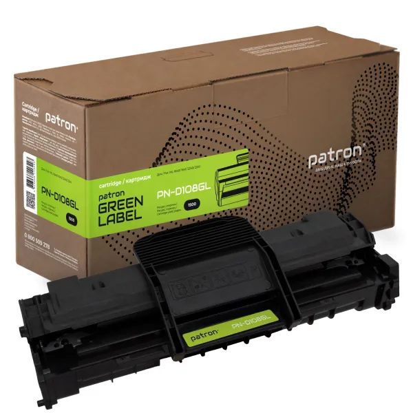 Картридж совместимый Samsung MLT-D108S (ML-1640) Green Label Patron (PN-D108GL) - Фото 2