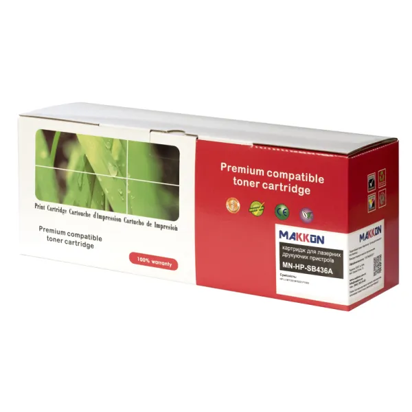 Картридж сумісний HP 36A (CB436A) Makkon (SB436A) - Фото 4
