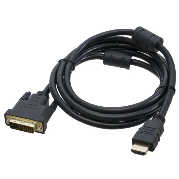 Кабель DVI-HDMI (DVI-D 24+1 M TO HDMI M) 1,8 м, с ферритом Patron (PN-DVI-HDMI-18F) - Фото 3