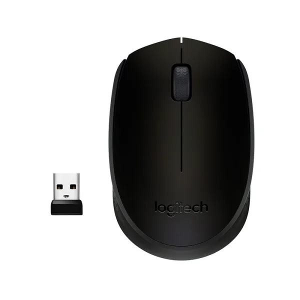 Миша бездротова M170, чорно-сіра Logitech (910-004642) - Фото 3