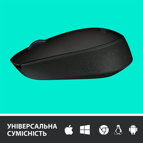 Миша бездротова M170, чорно-сіра Logitech (910-004642) - Фото 6