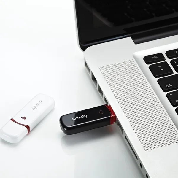 Накопичувач USB 2.0 Type-A 32GB AH333 білий Apacer (AP32GAH333W-1) - Фото 1