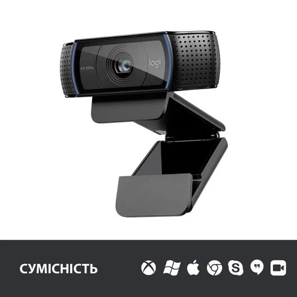 Веб-камера C920 Pro, чёрная Logitech (960-001055) - Фото 1