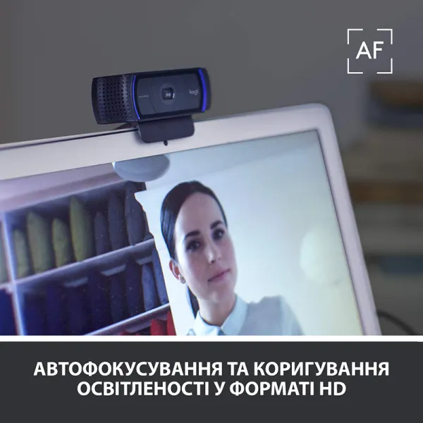 Веб-камера C920 Pro, чёрная Logitech (960-001055) - Фото 7