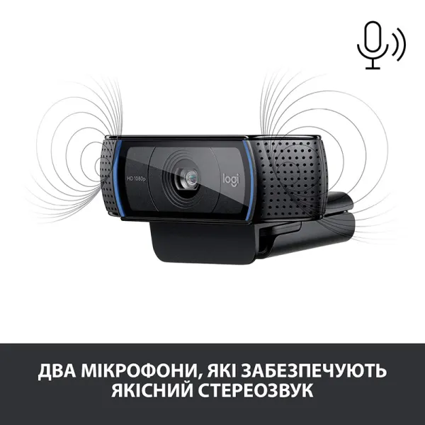 Веб-камера C920 Pro, чёрная Logitech (960-001055) - Фото 9