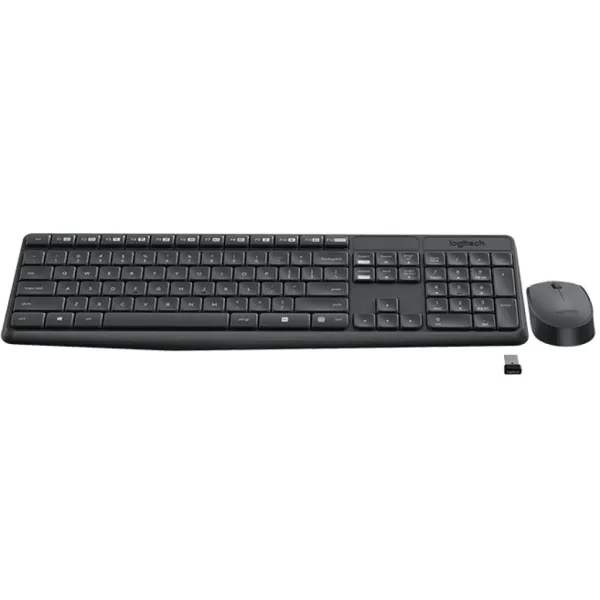 Комплект клавіатура та миша бездротовий MK235 темно-сірий Logitech (920-007948_920-007931) - Фото 2