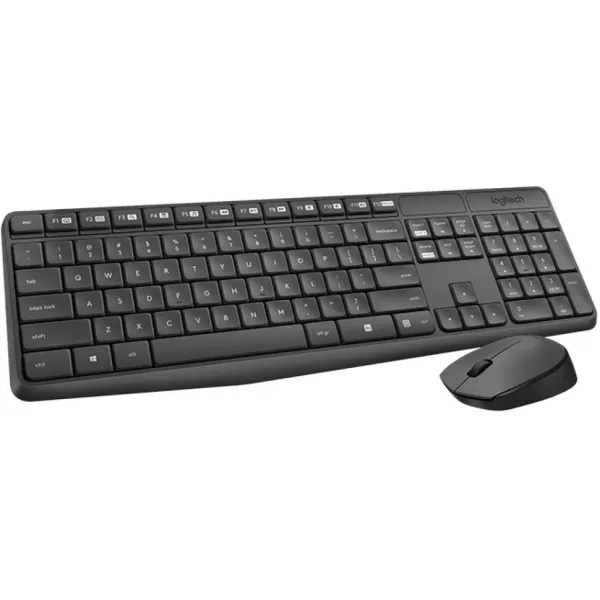 Комплект клавіатура та миша бездротовий MK235 темно-сірий Logitech (920-007948_920-007931)