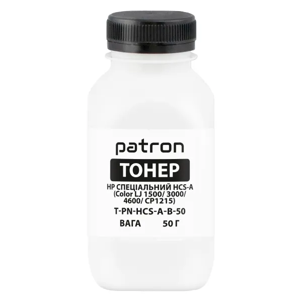 Тонер HP спеціальний HCS-A флакон, 50 г, чорний Patron (PN-HCS-A-B-050) - Фото 2