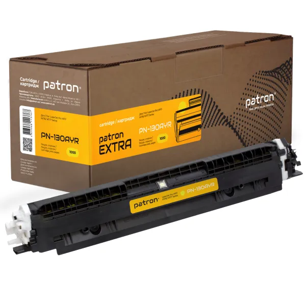 Тонер-картридж сумісний HP 130A (CF352A) жовтий Extra Patron (PN-130AYR) - Фото 1