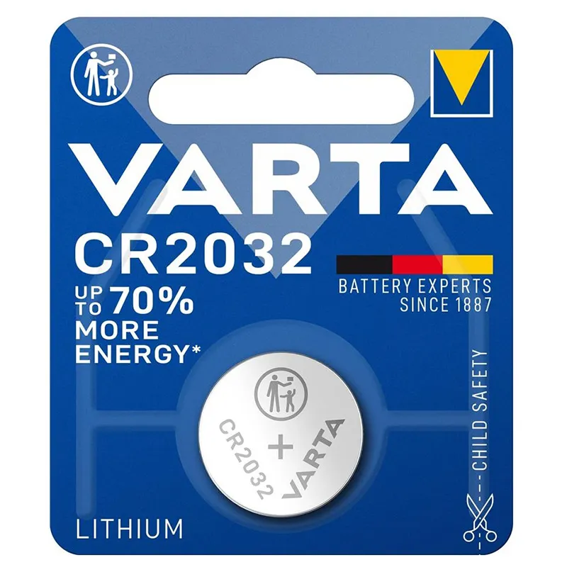 Батарейка CR2032 літієва, блістер, 1 шт. Varta (06032101401) - Фото 1