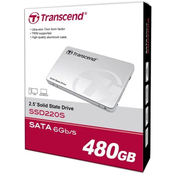 Накопитель SSD 220S 480GB, SATA Transcend (TS480GSSD220S) - Фото 1