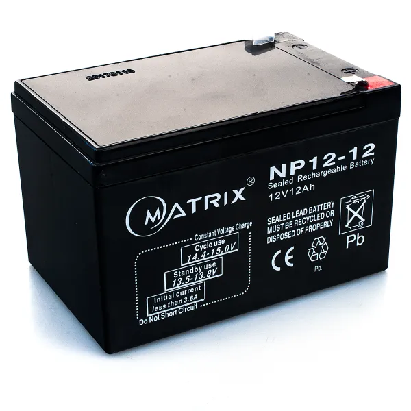 Аккумулятор для ИБП 12В, 12 Aч Matrix (NP12-12) - Фото 5