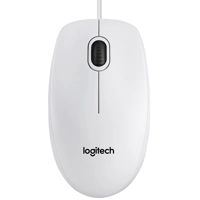 Миша USB B100 Optical, біла Logitech (910-003360) - Фото 2