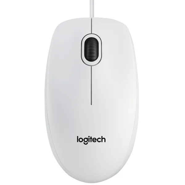 Миша USB B100 Optical, біла Logitech (910-003360) - Фото 2