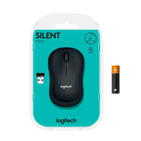 Миша бездротова M220 Silent, сіра Logitech (910-004878) - Фото 10