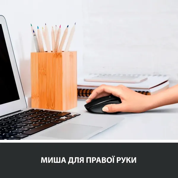 Мышь беспроводная M330 Silent Plus, синяя Logitech (910-004910) - Фото 5