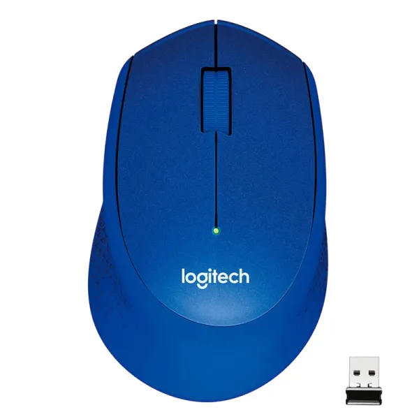 Мышь беспроводная M330 Silent Plus, синяя Logitech (910-004910)